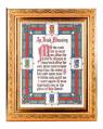  AN IRISH BLESSING IN A FINE DETAILED SCROLL CARVINGS ANTIQUE GOLD FRAME 